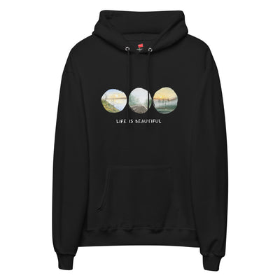 Life Is Beautiful Black Fleece Hoodie